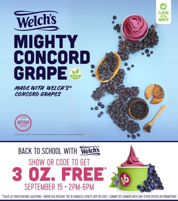 16 Handles Launches Welch's Mighty Concord Grape!