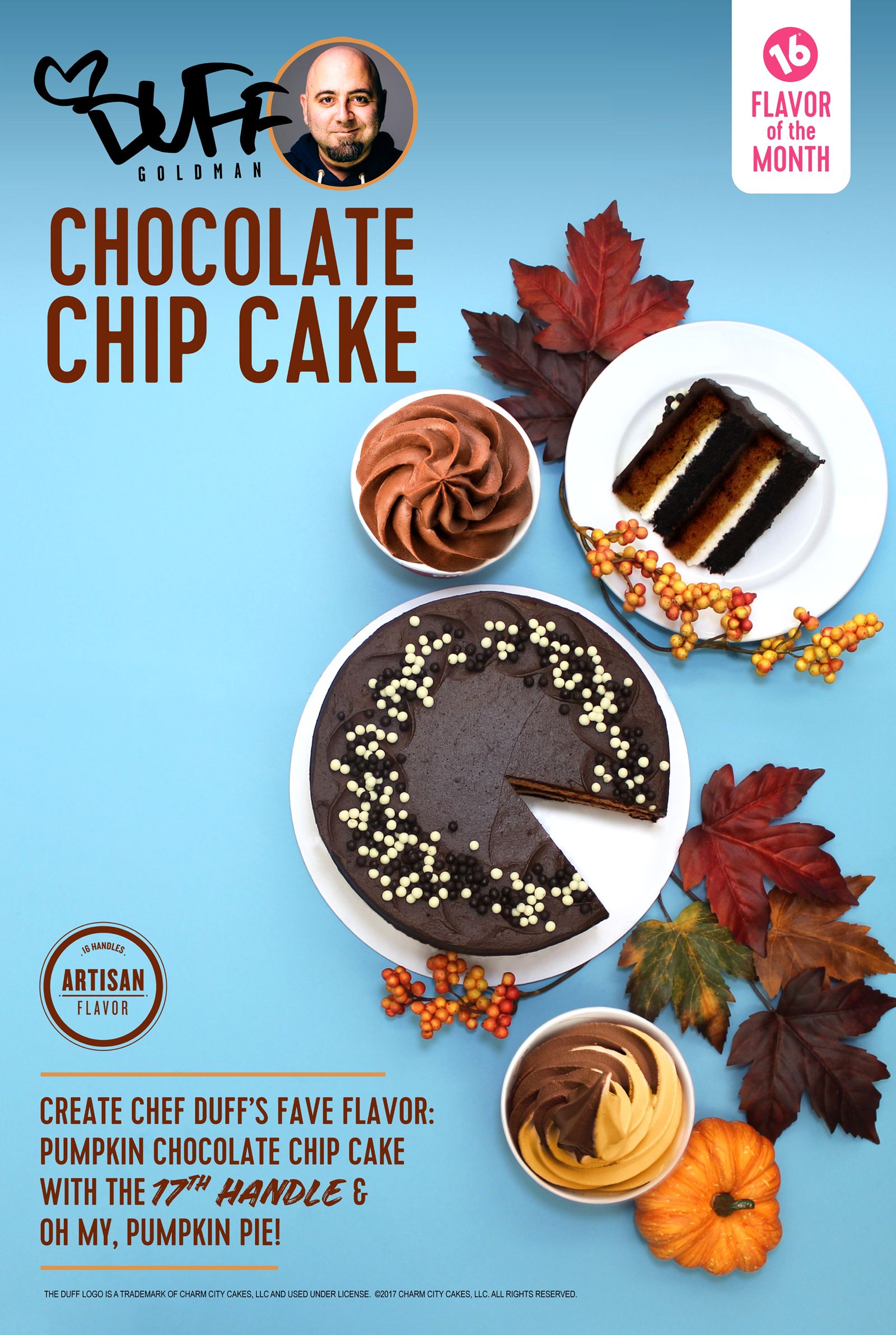 16 Handles Partners with Chef Duff Goldman for New Frozen Yogurt Flavor - Duff's Chocolate Chip Cake!