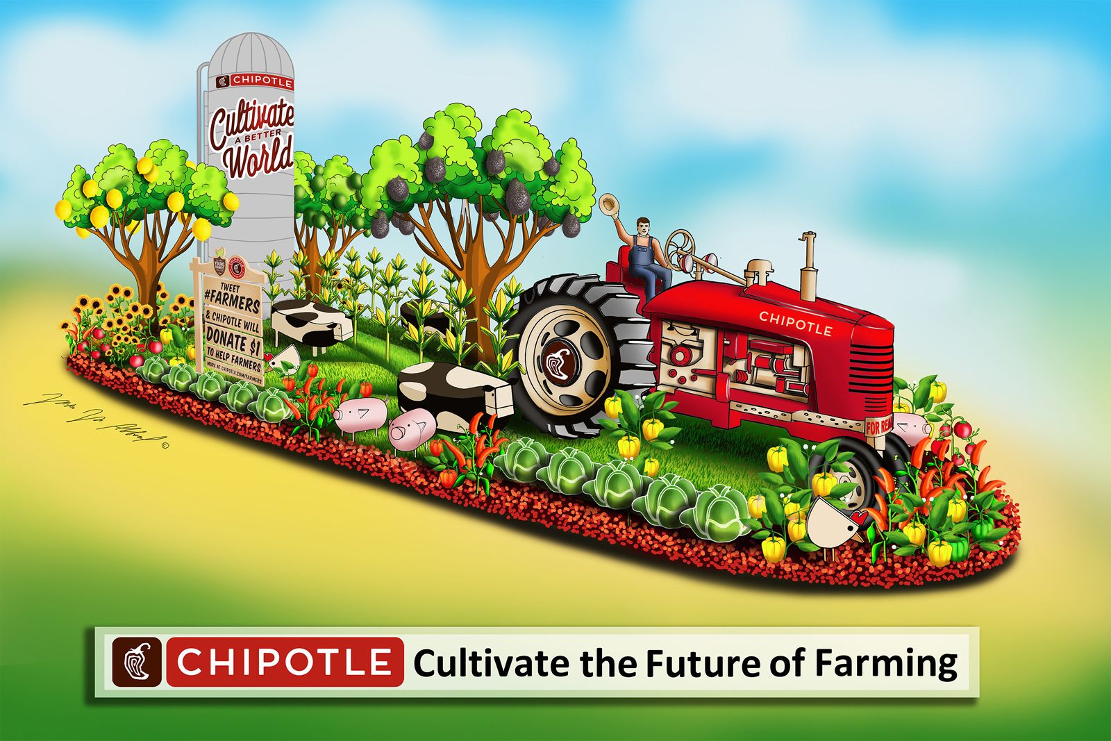 Chipotle Returns To Rose Parade With First-Ever Post-To-Donate Float Supporting Young Farmers
