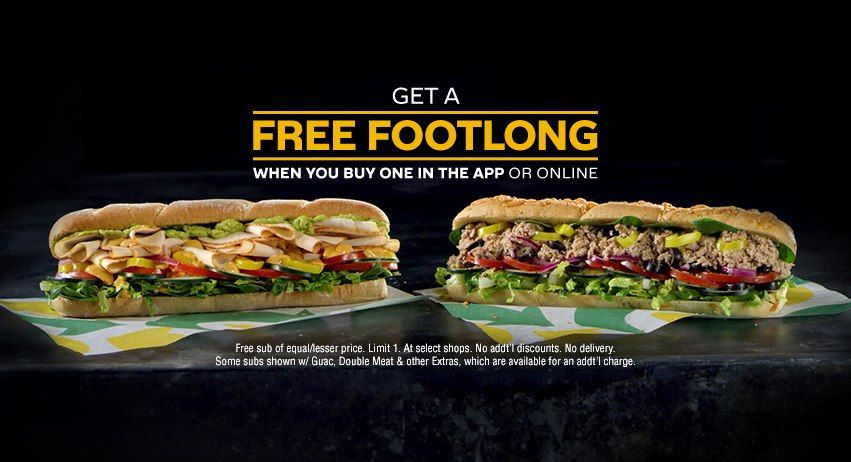 Why Pick Just One Favorite Footlong? Subway Makes it Easy to Get Your Hands on America's Favorite Subs with Buy One, Get One FREE Offer