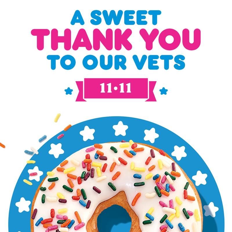 Dunkin' Gives Veterans a Sweet Salute with Free Donut Offer on Veterans Day