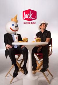 Brad Paisley Pops Up in Jack in the Box Ad for All-American Jack Combo Brad Paisley Pops Up in Jack in the Box Ad for All-American Jack Combo