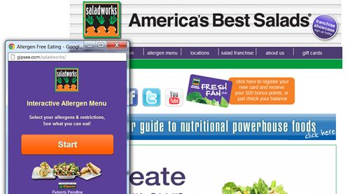 Saladworks introduces Interactive Allergy Menus by Gipsee