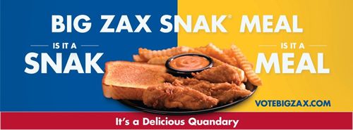 Zaxby's Guests Debate Delicious Quandry With Big Zax Snak Meal