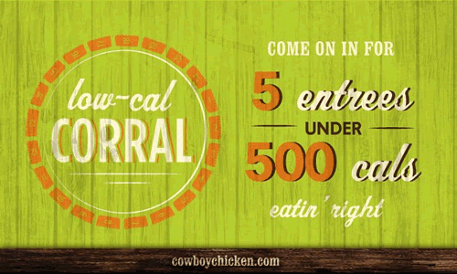 Cowboy Chicken Introduces 'Low Cal Corral' Menu Cowboy Chicken Introduces 'Low Cal Corral' Menu