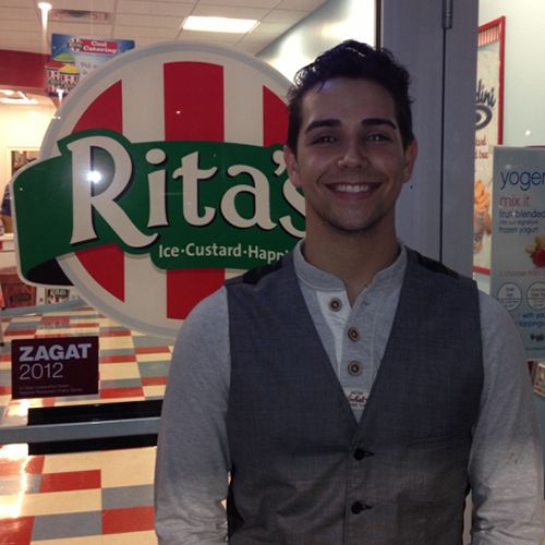 American Idol Hopeful Lazaro Arbos Serves Up Cool Treats for Rita's Italian Ice American Idol Hopeful Lazaro Arbos Serves Up Cool Treats for Rita's Italian Ice