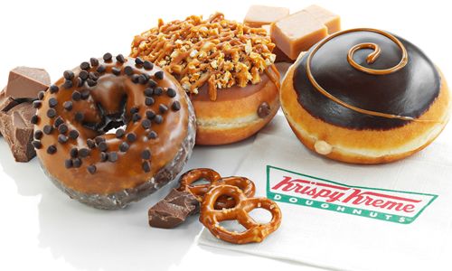 Ooey-Gooey, Sweet and Salty Caramel and Chocolate Shop Doughnuts