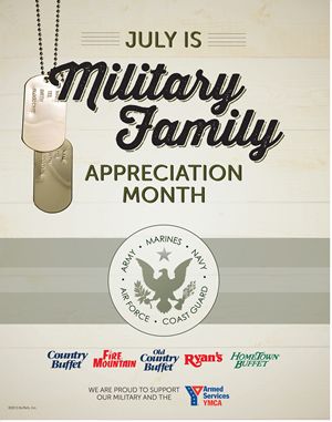 Ryan's, HomeTown Buffet and Old Country Buffet Celebrate Military Families With New Appreciation Program