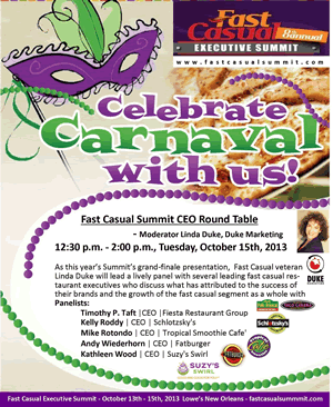 Linda Duke to Moderate CEO Panel at Annual Fast Casual Summit