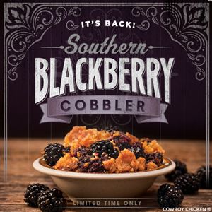 Cowboy Chicken Wood Fire Rotisserie Debuts Southern Blackberry Tea Along With Seasonal Southern Blackberry Cobbler