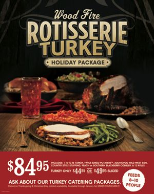 Cowboy Chicken Offers Wood Fire Rotisserie Turkeys For the Holidays