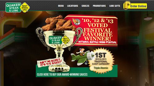 Award-Winning Quaker Steak & Lube Unveils New Website