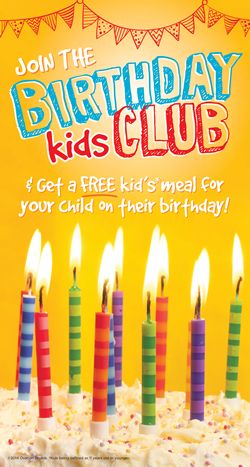 Ryan's, HomeTown Buffet, and Old Country Buffet Invite Kids to Join the Birthday Club