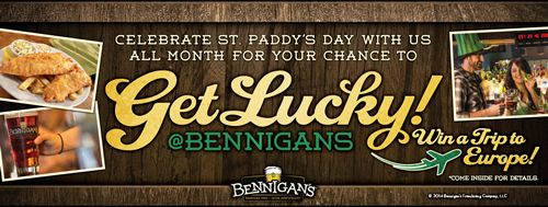 Bennigan's Wants Guests to "Get Lucky" this St. Paddy's Day