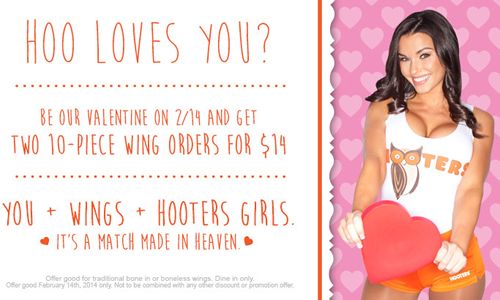 Hooters Spreads the Love with Wing Deal this Valentine's Day