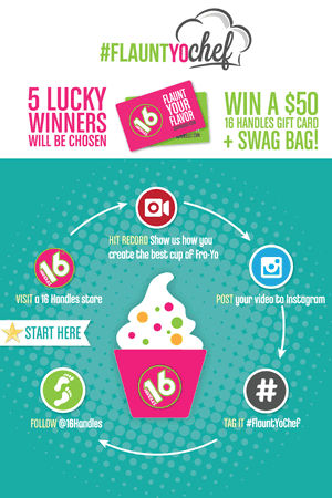 16 Handles Expands Frozen Yogurt Flavor Menu and Launches Contest
