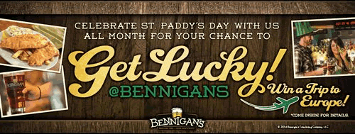 Get Lucky at Bennigan's this St. Paddy's Day