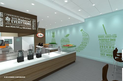 New Robeks Smoothie Franchise Store Design Increases Accessibility and Profits