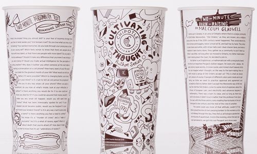 Chipotle Launches "Cultivating Thought" Author Series on Cups and Bags