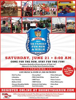 Shoney's Set For 6th Annual Shoney's 5K Family Fun Run & Walk on June 21st at LP Field