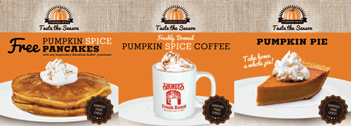 Shoney's Offers FREE Pumpkin Spice Pancakes with Any Legendary Breakfast Buffet Purchase