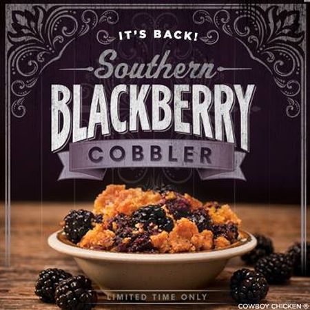 Southern Blackberry Cobbler Makes Its Return to Cowboy Chicken