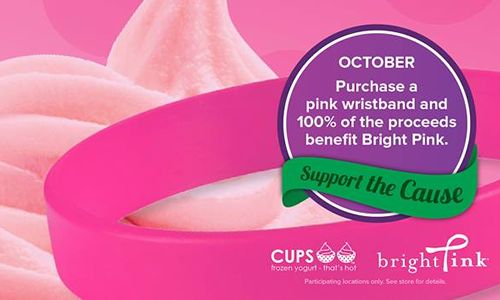 CUPS Frozen Yogurt – That's Hot Raises $12,500 for Bright Pink as part of Breast Cancer Awareness Month