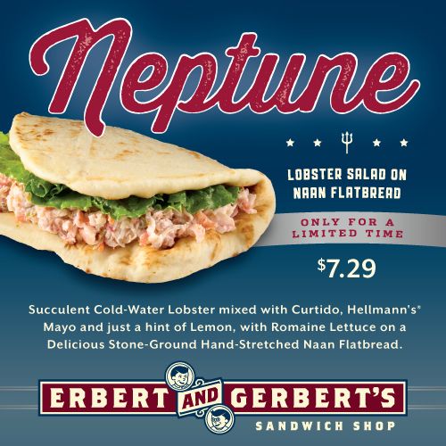 Erbert & Gerbert's Brings the Bounty of the Ocean to Landlubbers with Limited Time Neptune Sandwich