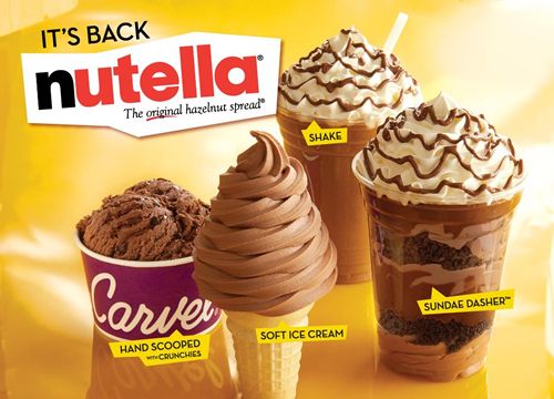 It's Back! Carvel Ice Cream Teams up with Nutella Once Again for Limited-Time Ice Cream Treats