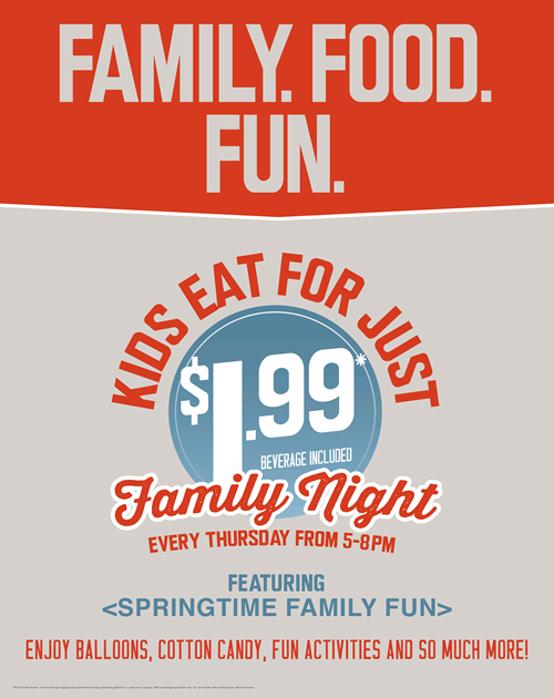 Ryan's, HomeTown Buffet and Old Country Buffet Invite Families to Get into Character with Springtime Dress-Up