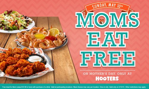Moms Eat Free at Hooters on Mother's Day
