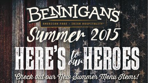 Bennigan's Kicks Off New Summer Menu with Salute to Heroes
