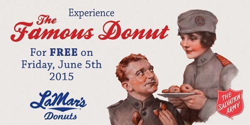 Free LaMar's Donuts on June 5 to Benefit Salvation Army Fundraiser