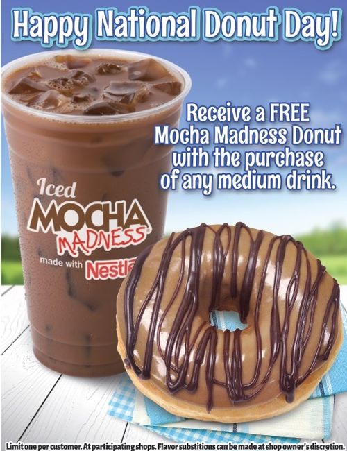 Honey Dew to Offer Free Mocha Madness Donut on National Donut Day!