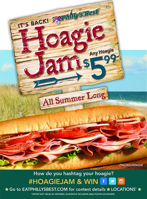 Philly's Best Celebrates Summer with Hoagie Jam and $5.99 Hoagies