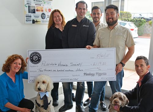 Pieology Donates More than $2,000 to Peninsula Humane Society & SPCA