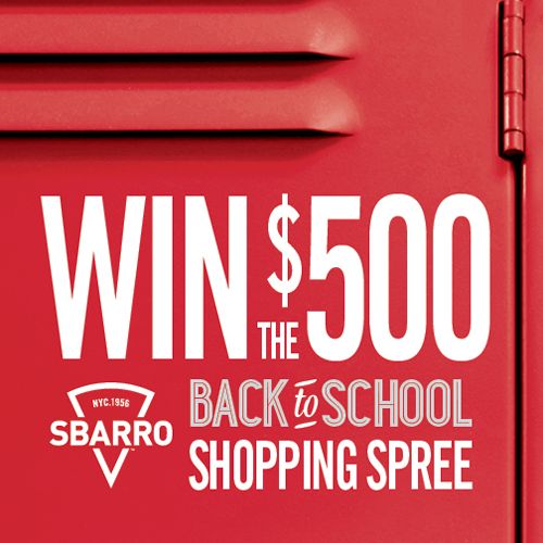 Go Back to School with a $500 Shopping Spree from Sbarro