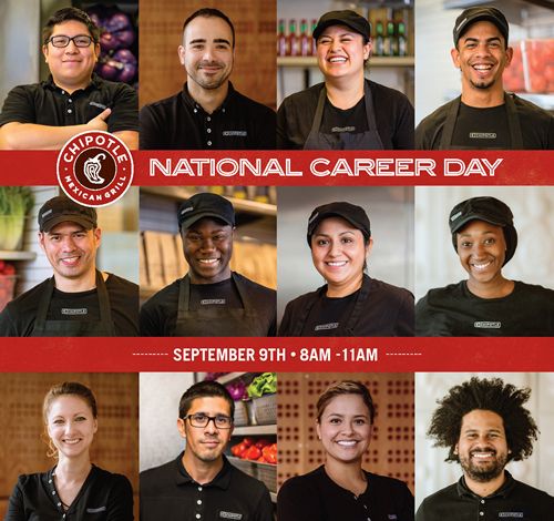 Chipotle to Hire 4,000 People in a Single Day at First-Ever National Career Day on September 9