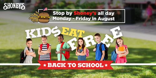 Shoney's Celebrates Back to School with Kids Eat Free Promotion in August