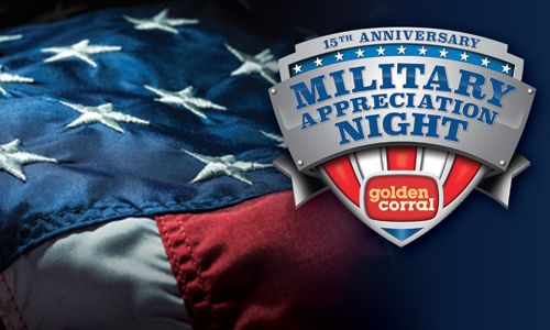 Golden Corral Restaurants Salute America's Heroes with 15th Annual Free Dinner on Military Appreciation Night