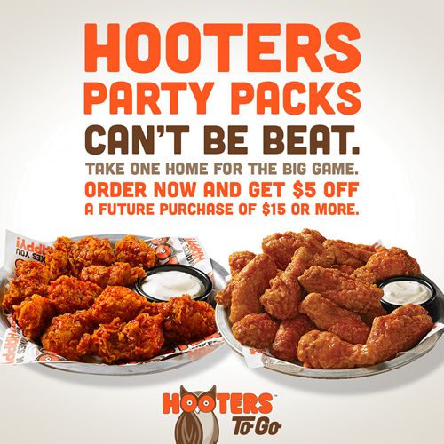 Go the Whole Nine Yards for the Big Game with Hooters Party Packs To-Go