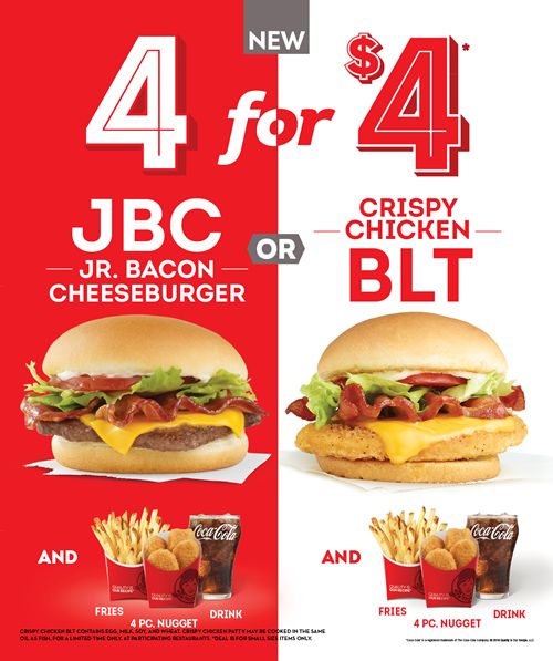Wendy's Introduces New Player to 4 for $4 Meal on April 4