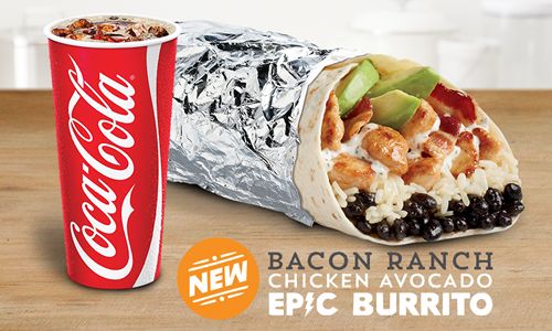 Del Taco's Menu Gets Even More Epic With the New Bacon Ranch Chicken Avocado Epic Burrito