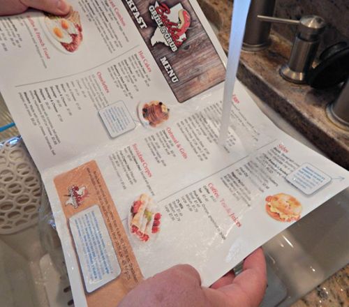 Fusion Digital Paper Releases Educational Waterproof Digital Menu Sample