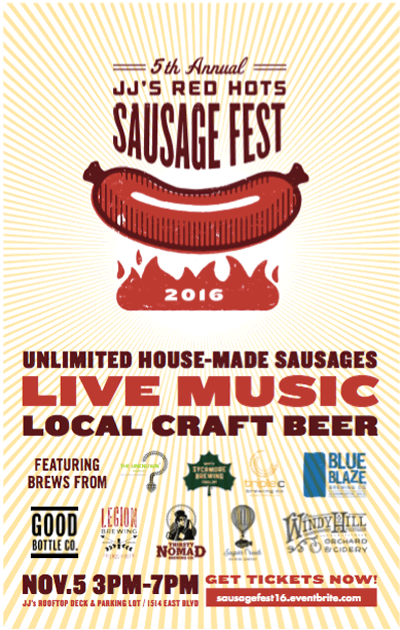 JJ's Red Hots Set for 5th Annual SausageFest, Saturday November 5
