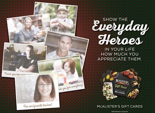 McAlister's Deli Recognizes Everyday Heroes This Holiday Season to Celebrate the Spirit of Giving Back