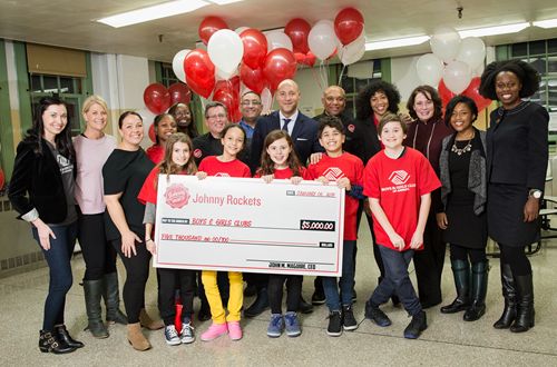 Johnny Rockets Donates $5,000 to the Education Alliance Boys & Girls Club in NYC to Suport After-School Programming