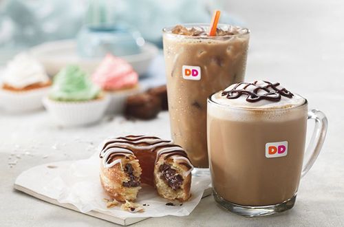 Dunkin' Donuts' Sweet Pairing for Valentine's Day: Heart-Shaped Donuts and New Fudge Brownie & Vanilla Cupcake Flavored Coffees