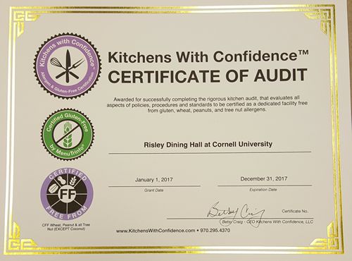 Kitchens with Confidence completes Cornell University dining hall certification