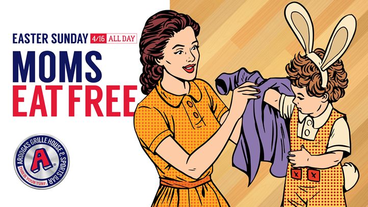Moms Eat Free This Easter at Arooga's Grille House & Sports Bar